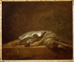 A Hare, Two Dead Thrushes