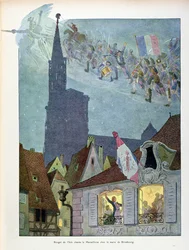 Claude Joseph Rouget de Lisle (1760-1836) singing the Marseillaise at the home of Dietrich, Mayor of Strasbourg, 26th April 1792, illustration from 