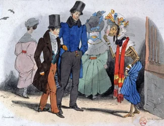 Prostitutes spreading syphilis, c.1850