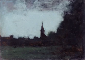 Landscape of Alsace, the Bell Tower of Bernwiller, between 1890 and 1905