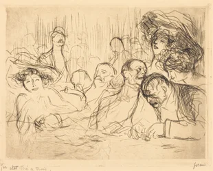 At the Gambling Table (first plate)