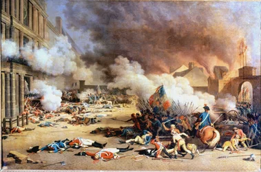 Taken from the Palais des Tuileries, Courtyard of the Carrousel, August 10