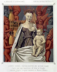 Agnes Sorel (1422-1450) (Lady of Beaute sur Marne) represented in Notre Dame