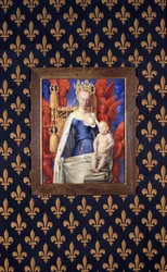 The nursing Virgin in an ermine coat depicted as Agnes Sorel (after the Virgin of Antwerp, by Jean Fouquet, circa 1452-1455)