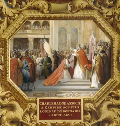 Charlemagne Crowns His Son Louis the Pious