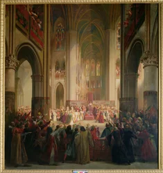 Estates General of Paris Meeting in Notre-Dame after the Death of Charles IV