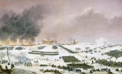 Campaign of Prussia and Poland (1806-1807) - Battle of Eylau, attack of the cemetery 7 February 1807