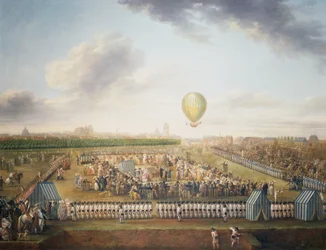 14th Experience of Jean-Pierre Blanchard and Chevalier Lepinard with Hot Air Balloon, Lille, August 26