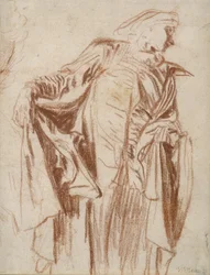 Actor Standing with Head Turned to the Right
