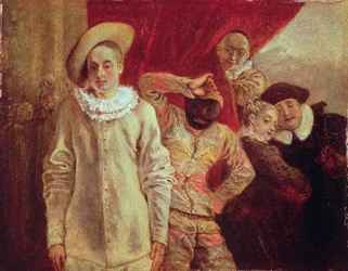 Harlequin, Pierrot and Scapin, Actors from the Commedia dell