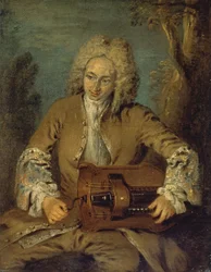 Man Playing a Hurdy-Gurdy