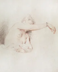 Nude Woman with Her Arm Raised