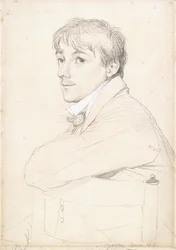 Jean-Louis Provost, Seated and Resting His Left Arm on the Back of a Chair, 1813
