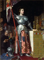Joan of Arc at the Coronation of Charles VII in the Cathedral of Reims in 1429