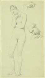 Studies for the figure of Stratonice, c.1834-40