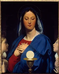 The Virgin has the host
