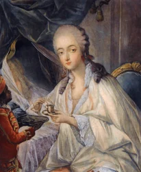 Jeanne Bécu, comtesse Du Barry with a cup of coffee