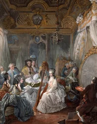 Marie Antoinette Playing the Harp