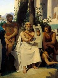 Homer, Greek Poet of the 9th Century BC (detail)