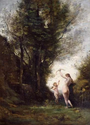 A Nymph Playing with Cupid