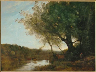 Fording a River in the Evening