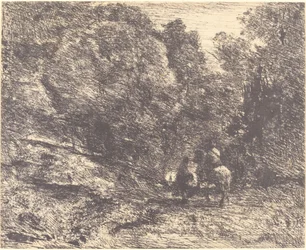 Horseman and Vagabond in the Forest