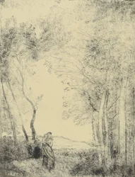 Young Mother at the Edge of a Wood