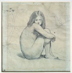 Little Girl Sitting in a Landscape