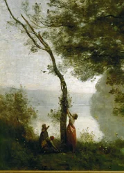 Tree and Woman, Souvenir of Mortefontaine, France