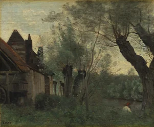 Willows and Farmhouse at Sainte-Catherine-lès-Arras, 1871