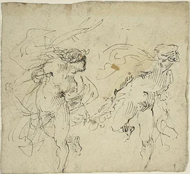 Two Running Male Figures
