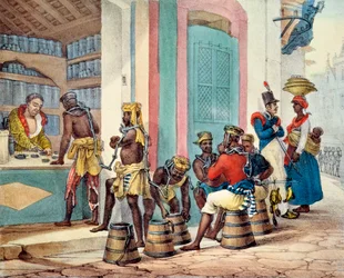 Manacled Slaves Buying Tobacco from a Tobacco Shop in Rio de Janeiro