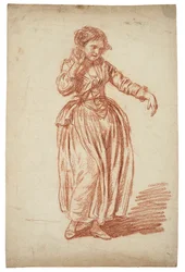 Girl Standing, Right Hand on the Ear