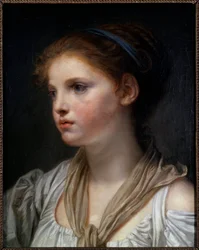 Portrait of a Girl with Blue Ribbon