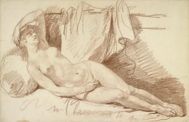 Reclining Female Nude: Study for "Aegina Visited by Jupiter"