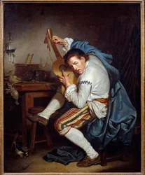 The guitarist, or a bird who, on return from hunting, tunes his guitar