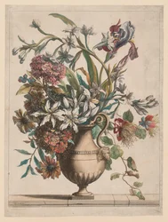 Book of All Kinds of Flowers from Nature: Vase of Flowers