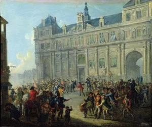 The Assassination of Jacques de Flesselles on the Steps of City Hall, July 14, 1789