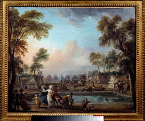 The charge of the Prince of Lambesc in the Jardin des Tuileries on July 12