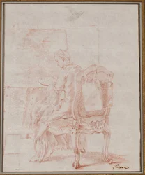 A Woman Painting a Landscape