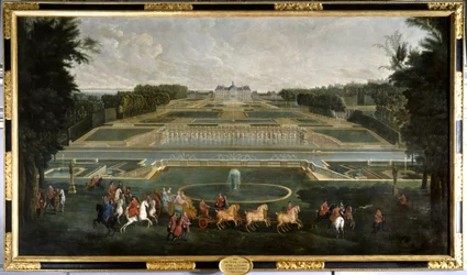 Marie Lescszinska, Queen of France, in the Gardens of the Castle of Vaux Le Vicomte