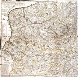 Map of Artois (France) and Flanders (Belgium, Netherlands) (engraving)