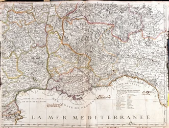 Map of Dauphine and Provence