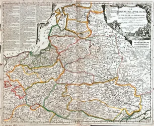 Map of Poland and Lithuania