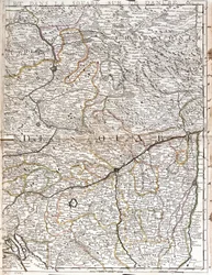 Map of Swabia (Engraving)