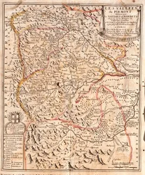 Map of the Piedmont (Italy)