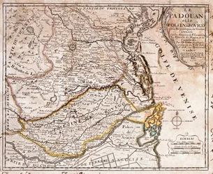 Map of the Area of Padua and Polesine (Italy)