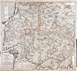 Map of the Diocese of Limoges (France)