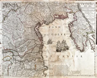 Map of the mouth of the Po in Italy