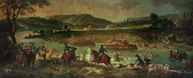 Stag Hunt in the Oise in Sight of Compiegne, near Royallieu, 1737